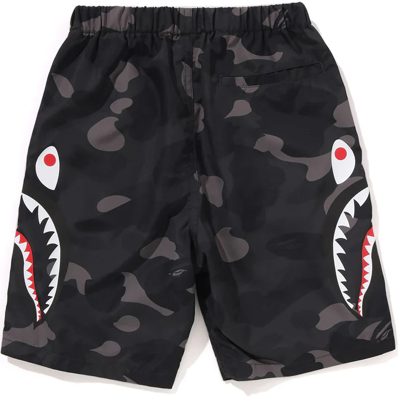 Color Camo Side Shark Beach Shorts