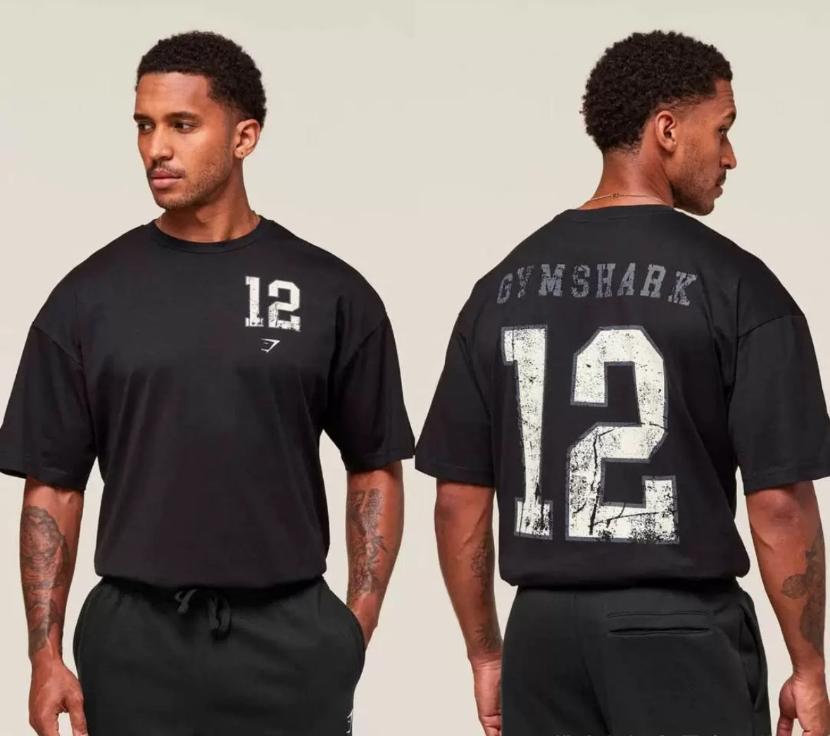 تيشيرتات أوفر سايز من Gymshark (طلب مسبق)