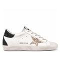 Golden Goose Super-Star Gold Glitter Star And Black Glitter Heel Tab