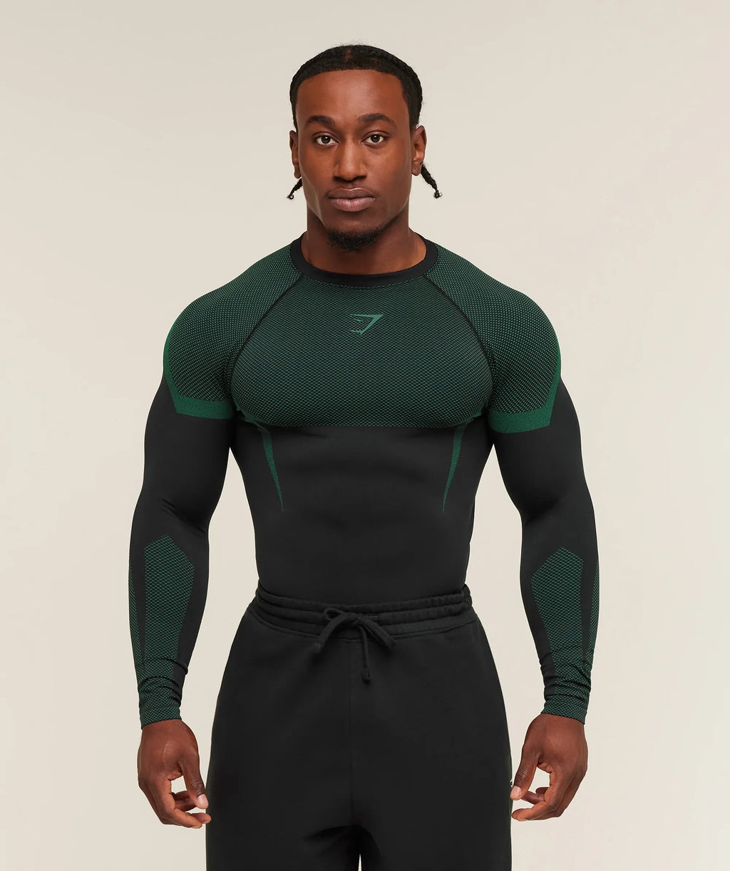 Gymshark onyx 5.0 long sleeve blue/green