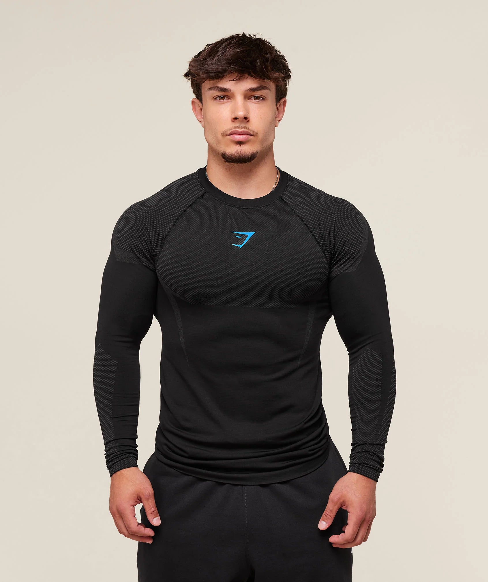 Onyx 5.0 Seamless Long Sleeve T-Shirt blackxblue