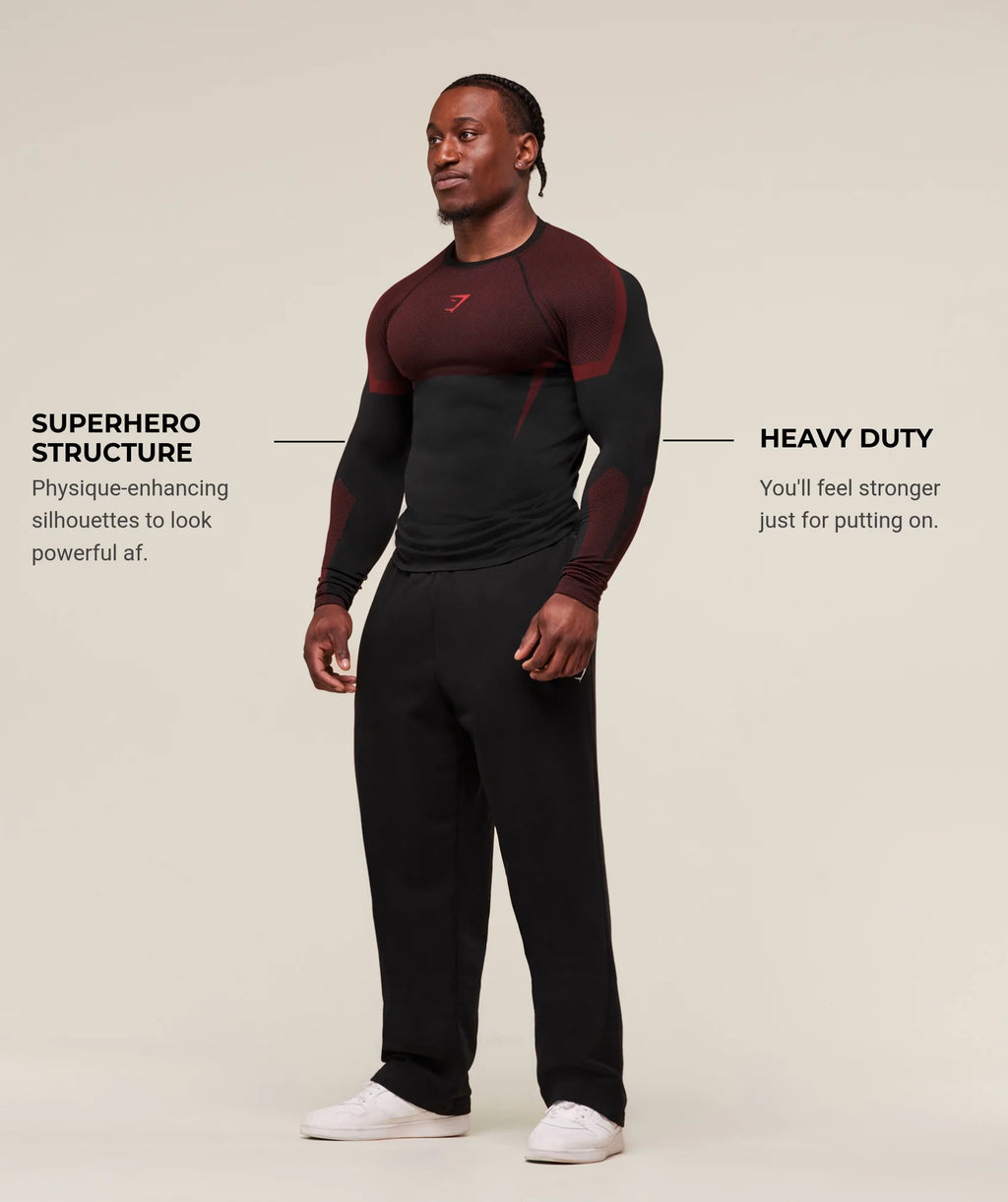 Onyx 5.0 Seamless Long Sleeve T-Shirt Red (Pre Order)