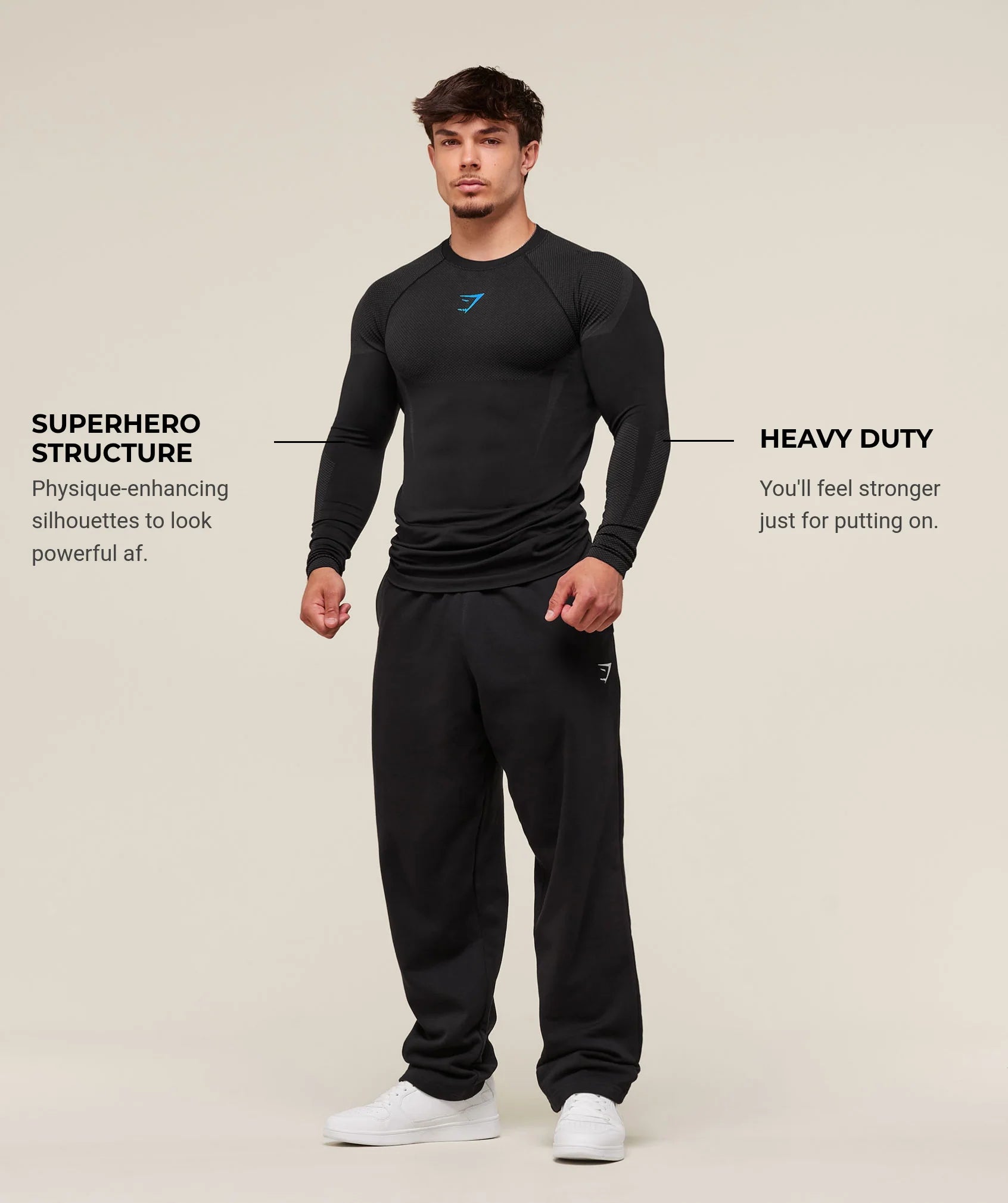 Onyx 5.0 Seamless Long Sleeve T-Shirt blackxblue