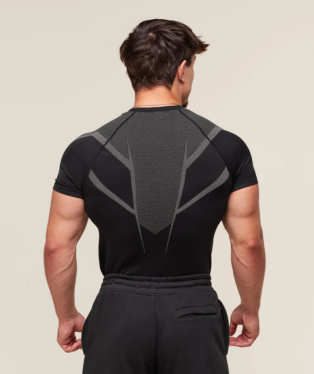 Gymshark Onyx 5.0 Seamless T-Shirt Blackxgrey – Drip Zone