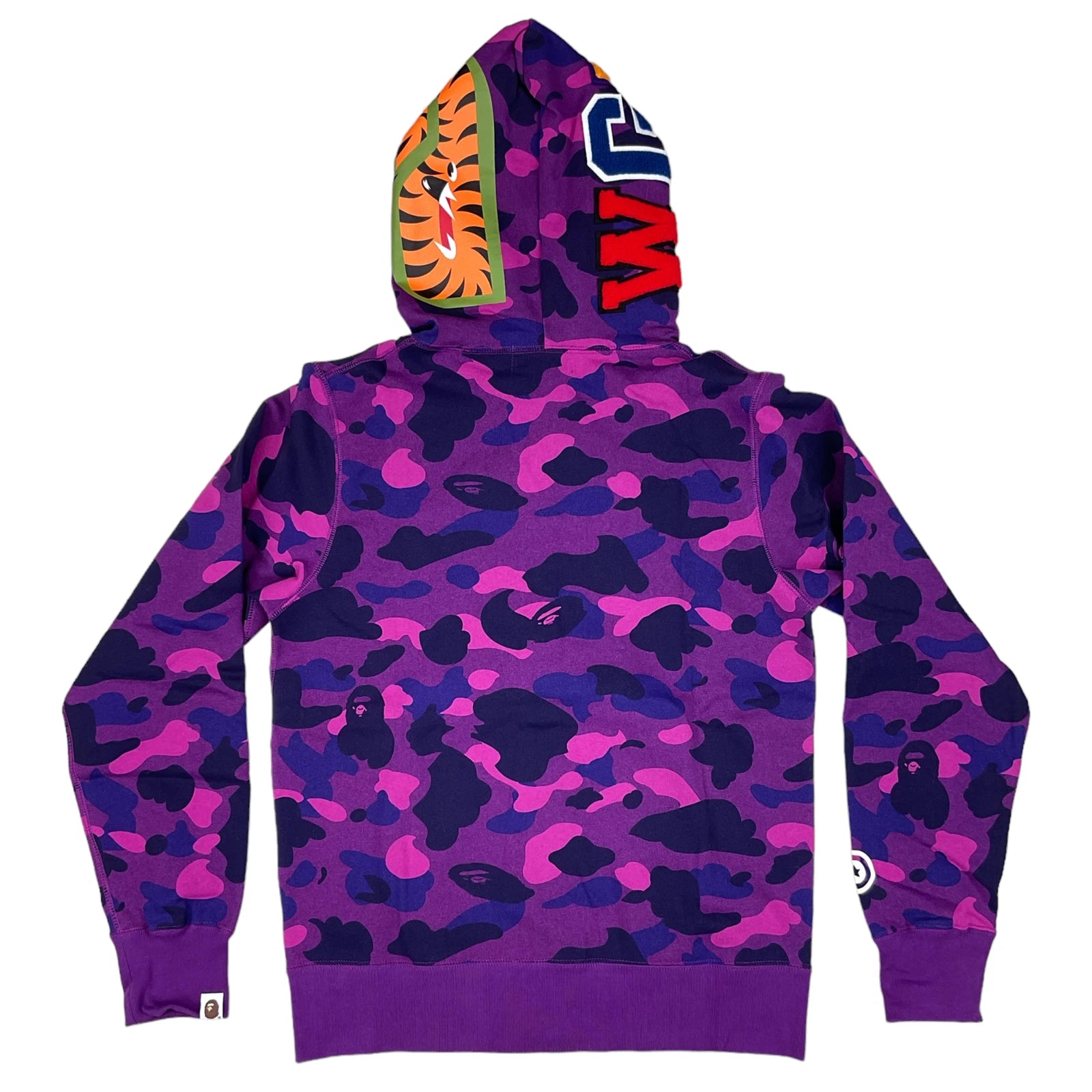 BAPE Color Camo Shark WGM Full Zip Hoodie Purple
